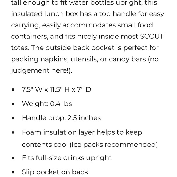 Scout doggie bag style lunch Bag - Picture 9 of 9